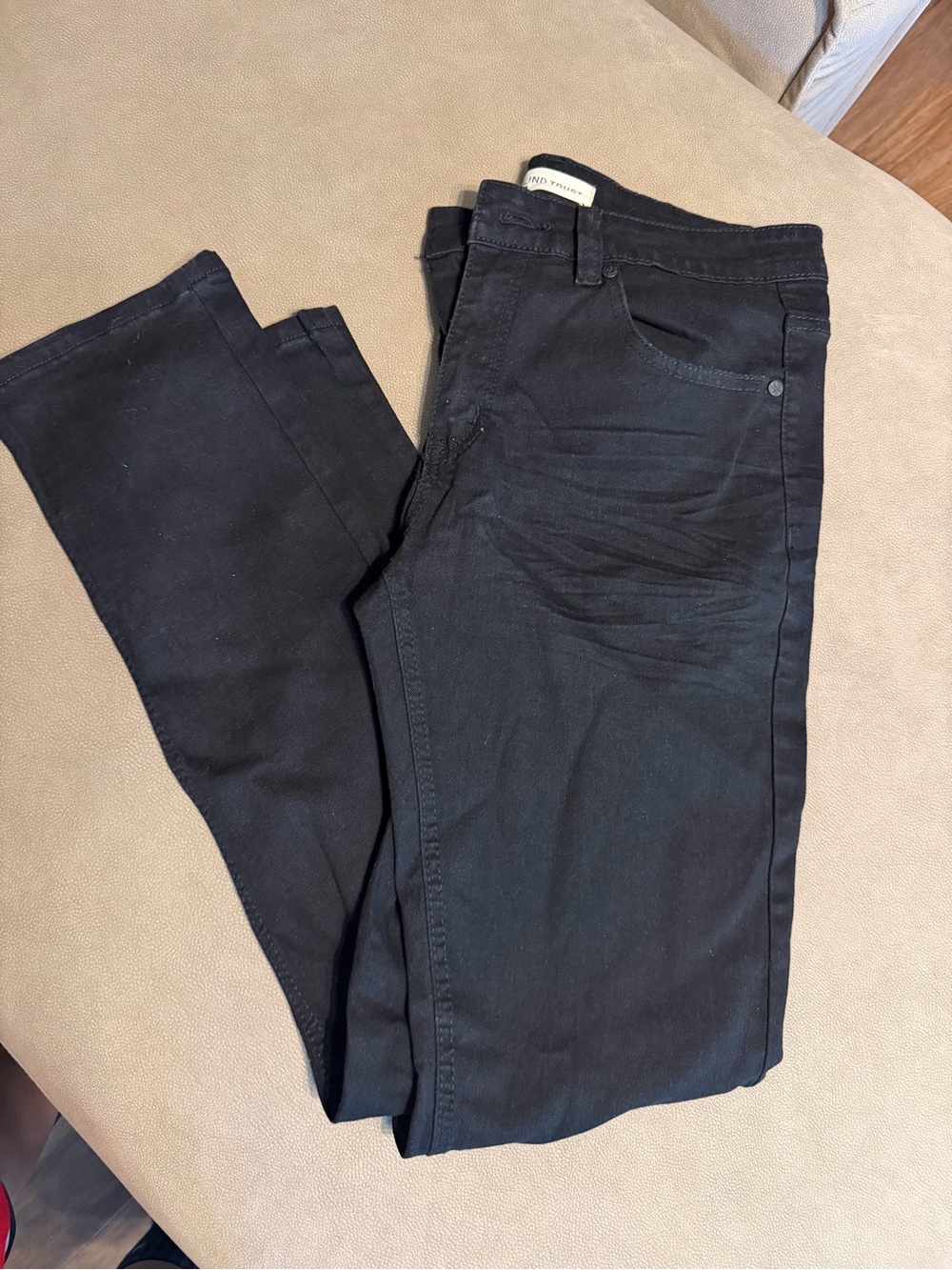 Blind Trust Slim Men's Black Jeans with Stretch Comfort 32x32